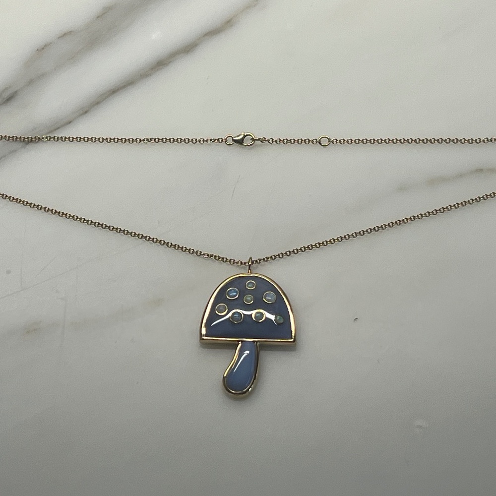 Brent Neale large magic mushroom pendant necklace